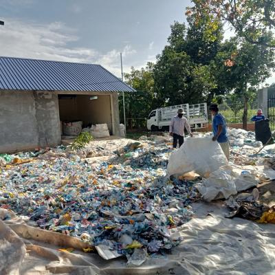 Drying Plastic Waste After Sorting Out From Other Waste